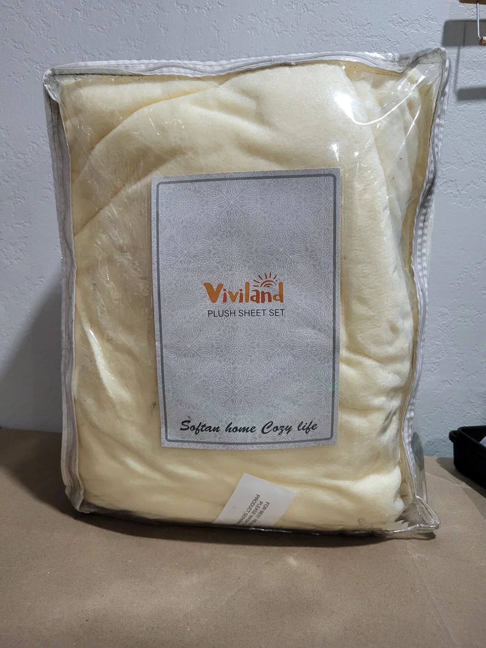 Cream Plush Sheet Set - Soft Cozy Bedding